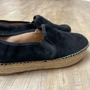 Sam Edelman Black Velvet Espadrilles Shoes Size 7.5